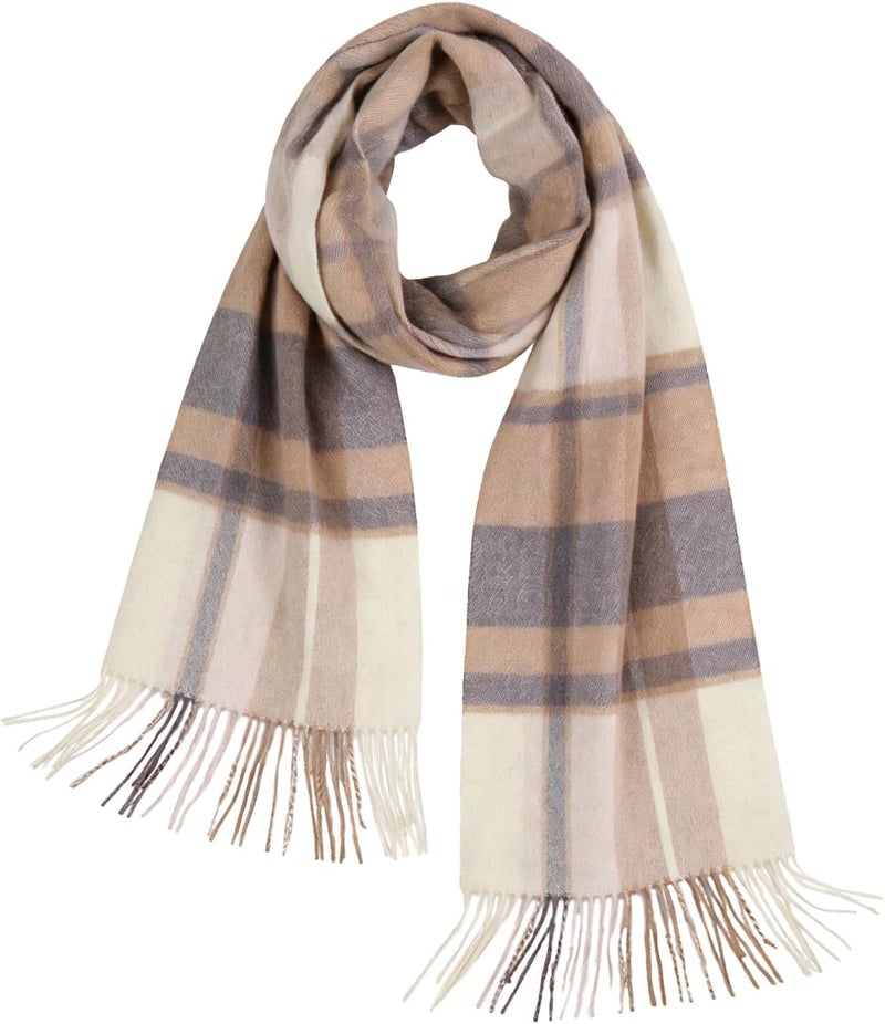 SKNSOFT Winter Wool Plaid Scarf for Men,Women Fashion Tartan Wrap Checkered Scarves - Image 3